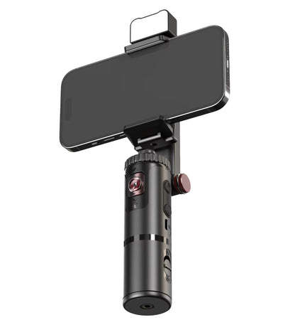 Smartphone mounted on Ai face tracking Gimbal for content creation